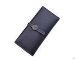Women Pu Leather Money Clip Wallet Durable Hardware Buckle With Polyester Lining Material