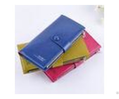 Female Genuine Leather Clutch Wallet Large Capacity With Zipper Buckle