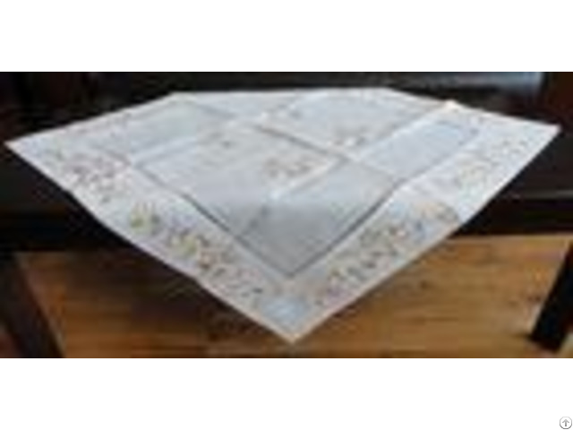 Cream Beige Linen Hemstitch Tablecloth Handmade 40x90 40x150cm Sizes