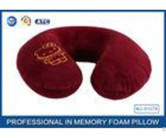 Cartoon Embroidery Comfortable Memory Foam Travel Neck Pillow Violet Red Blue