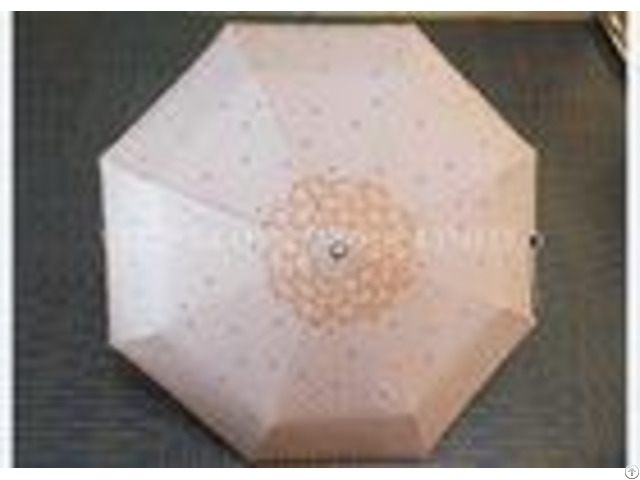 21 Inch 8k Pink 3 Fold Umbrella For Women Uv Protection Parasol Logo Printable