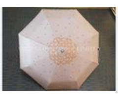 21 Inch 8k Pink 3 Fold Umbrella For Women Uv Protection Parasol Logo Printable