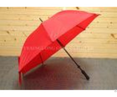Nylon Fabric Red Windproof Golf Umbrella With Adjustable Back Shoulder Straps