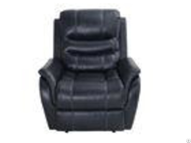 Power Motion Leather Recliner Chairs With Polyester Padding Fiber Back