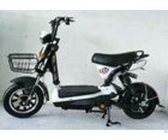 Black Brushless Electric Scooter Battery Powered Moped With Front Rear Drum