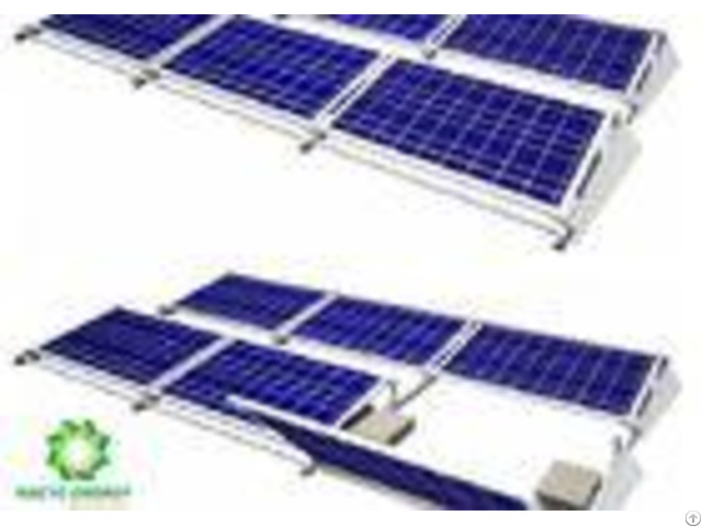 Easy Maintenance Ballasted Solar Mounting Systems Aluminum Al 6005 T5 Material