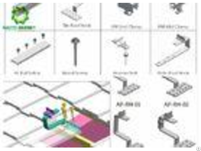 Professional Rooftop Solar Panel Fixing Brackets Kits For Pitched Tile Roofs