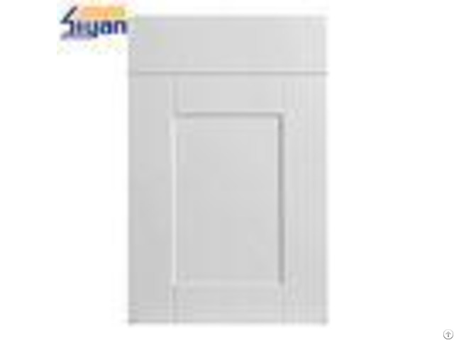 Pvc Film White Wood Grain Kitchen Cupboard Doors Smooth Surface Eco Friendly