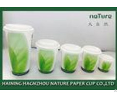 Pla Coated Paper Tea Cups Various Design With Food Grade Ink Printing