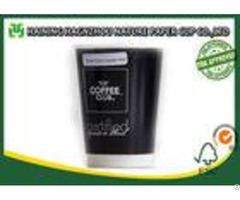 Gold Foil 12 Oz Insulated Disposable Coffee Cups Black Color Fda Certification