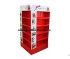 Red Pop Cardboard Display With Glossy Lamination For Christmas Promotional