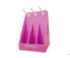 Fashion Pink Countertop Paper Cardboard Counter Displays Encd030 Easy To Assemble