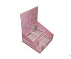 Pink Cute Recycable Cardboard Counter Displays Encd034 Units For Ladies Makeup Tools
