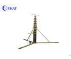 Manual Telescopic Mast Pole Light Portable Antenna Towerwith Tripod Wheels