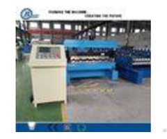 Galvanized Steel Trapezoidal Roofing Roll Forming Machine With Hydraulic Decoiler