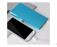 New Ultra Thin Metal Case 8000mah Polymer Battery Charger Dual Usb Power Bank For Smartphone