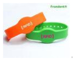 Silicone Rfid Chip Wristband Multi Color Half Round Shape Eco Friendly