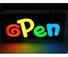 Power Saving Led Open Signs Environmentally Friendly Acrylic And Epoxy Resin Material