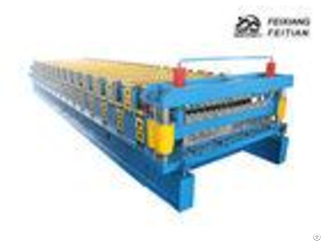 Blue Corrugated Roofing Sheets Making Machines 8 12m Min Working Speed