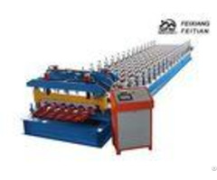 Aluminium Roofing Glazed Tile Roll Forming Machine Plc Control With Different Language