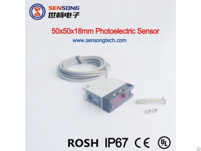 50x50x18 Square Photoelectric Sensor Diffuse Through-beam Retro-reflective Mode