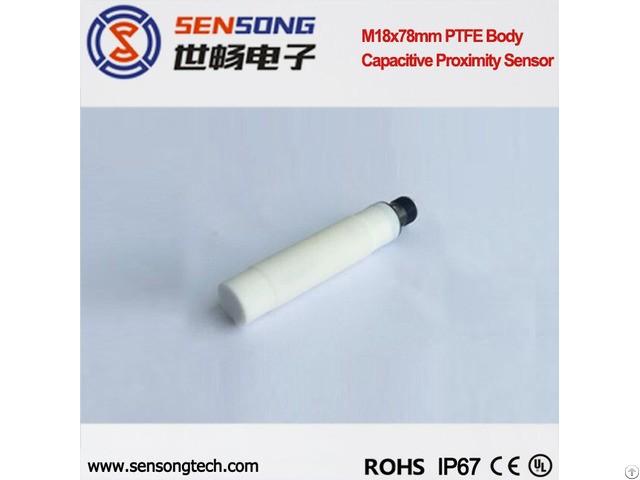 M18 Pfte Body Corrosion Resistance Capacitive Proximity Sensor Switch Npn Pnp 2m Cable M12 Connector