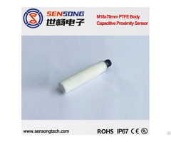 M18 Pfte Body Corrosion Resistance Capacitive Proximity Sensor Switch Npn Pnp 2m Cable M12 Connector
