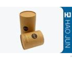 Hard Cardboard Cylinder Tube Packaging Recyclable Kraft Materials With Logo Printed