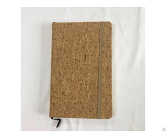 New Design Cork Wood Cover Paperback Notebook With Elastic Band