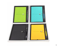 Promotional Leather Cover Executive Notebook And Pen Gift Set