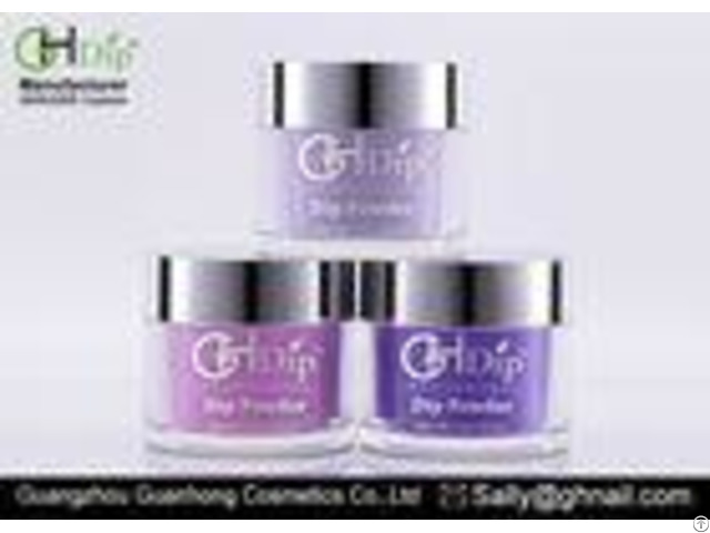 Durable 2 Oz Purple Color Nail Dip Powder Crack And Chip Resistant