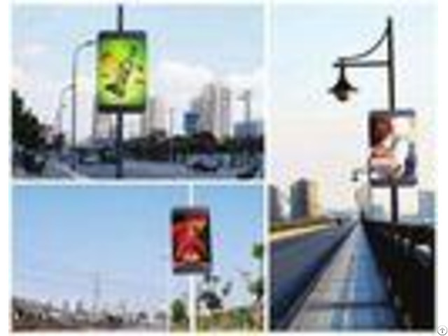 Outside Smd Cloud Cluster Led Pole Screen Video Advertising Light Box P5