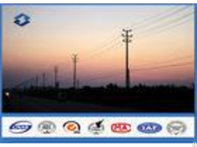 Transmission Line Electrical Power Pole Hdg Polygonal Shape 132 Kv