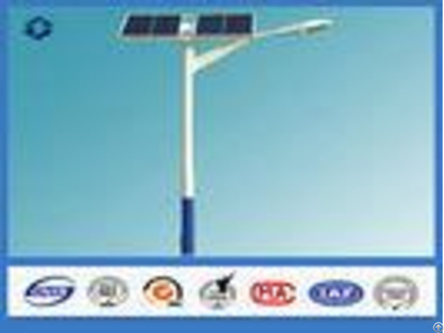 8m Two Panels Solar Light Pole 160 Km Hour Wind Speed Against Earthquake Of 8 Grade