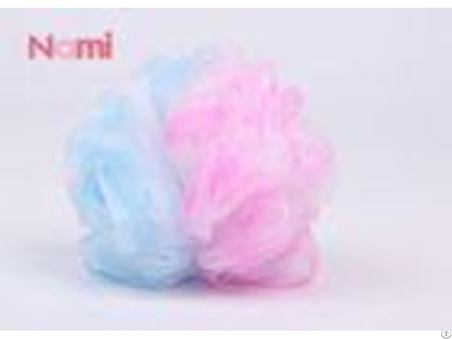 Pe Mesh Shower Bath Sponge Puff Ball Dia 12cm Creative Design For Body Cleaning