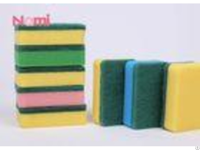 Classic Green Scouring Pad Sponge Wear Resisant For Outdoor Cleaning