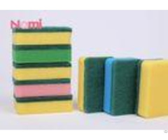 Classic Green Scouring Pad Sponge Wear Resisant For Outdoor Cleaning