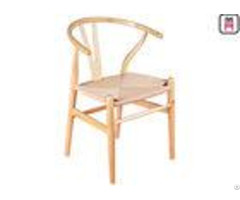Hand Made Solid Wood Dining Room Chairs Oak Color Nordic Wishbone Y Chairwith Rope Seats