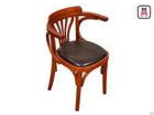 Vintage Wood Leather Dining Chairswith Arms Oak Wooden Wedding Chairs