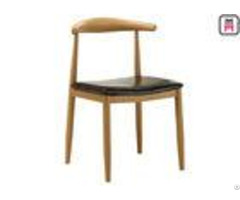 Cafe Wood Grain Metal Kitchen Chairs With Cushions Armless W47 D45 H78 Cm