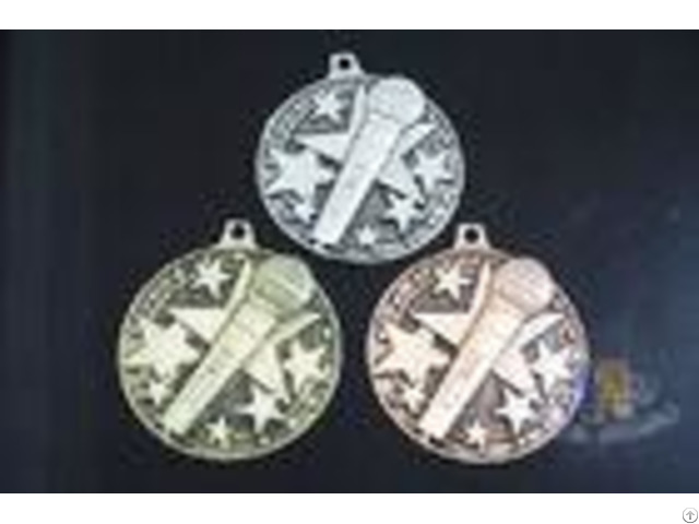 Die Casting Custom Metal Engraved Music Medals 3d Design With Gold Silver Copper Plating