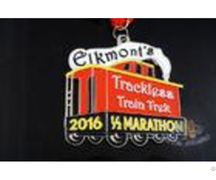 Sports Events Running Half 10k Marathon Metal Award Medals Soft Enamel With Ribbon