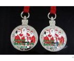 Christmas Logo Custom Fiesta Medals Both Side Design With 800 10mm Lanyard