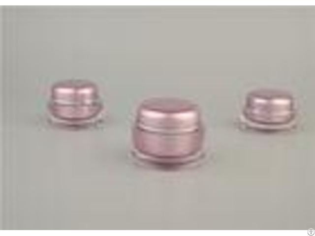 Pink Round Empty Cosmetic Containers Frosted Finish 30g 80g Acrylic Cream Jar