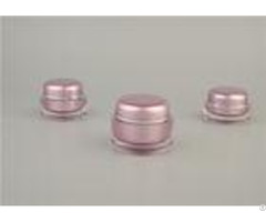 Pink Round Empty Cosmetic Containers Frosted Finish 30g 80g Acrylic Cream Jar