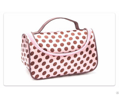 Pink Polka Dot Cosmetic Bag