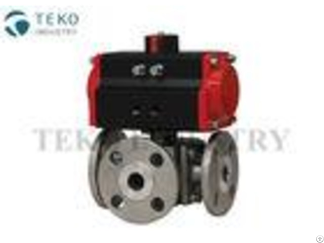 L T Port Three Way Soft Seated Ball Valve Multifunctional Wiith Iso 5211 Mounting Pad