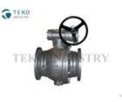 Worm Gear Operation High Pressure Ball Valve Trunnion Mounted Preventing Leakage