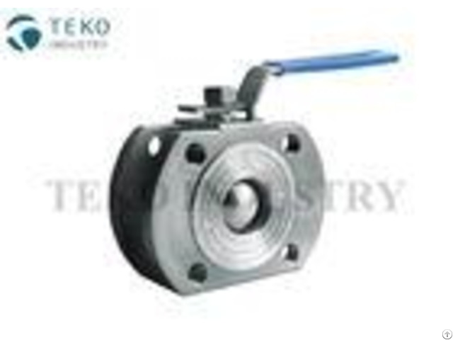 Wafer Short Pattern Ss Ball Valve Flange Type Wcb Material With Space Saving Structure