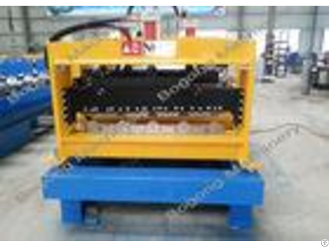 Gi Steel Tile Roll Forming Machine 75mm Shaft Diameter Custom Design